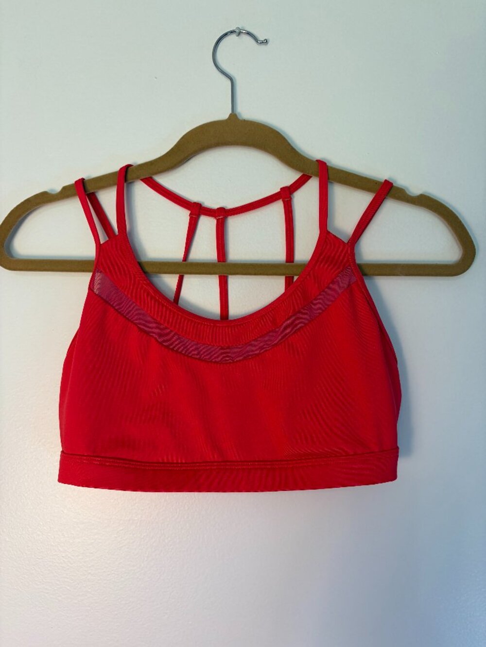 Victoria's Sport VSX Coral Strappy Mesh-Panel Active Sports Bra